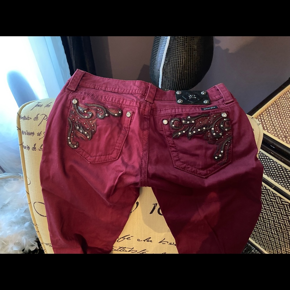 Miss me burgundy jeans - like new. Size 30. Beautiful color and style.